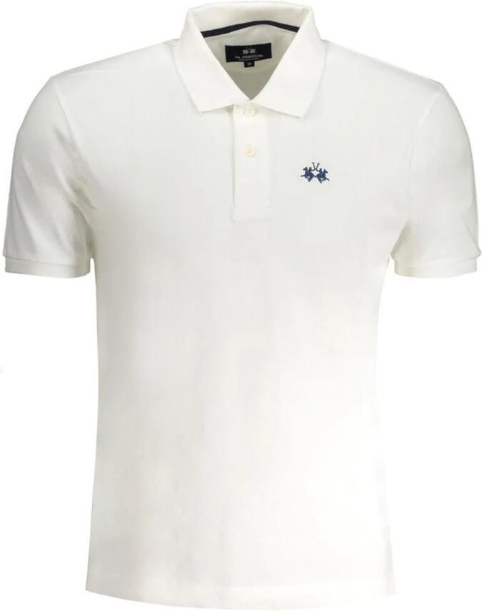 LA MARTINA Wit Katoenen Poloshirt met Korte Mouwen White Heren