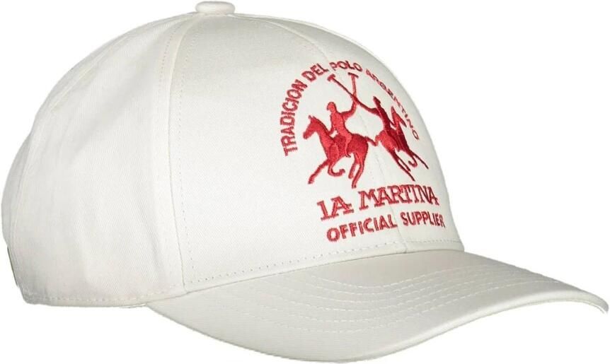 LA MARTINA Elegante zonneklep met geborduurd logo White Unisex - Foto 2