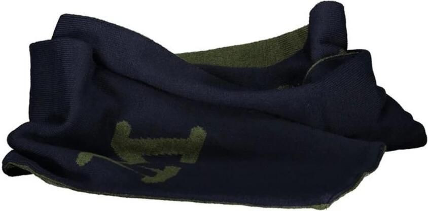 LA MARTINA Elegante groene sjaal met contrastdetail Green Unisex