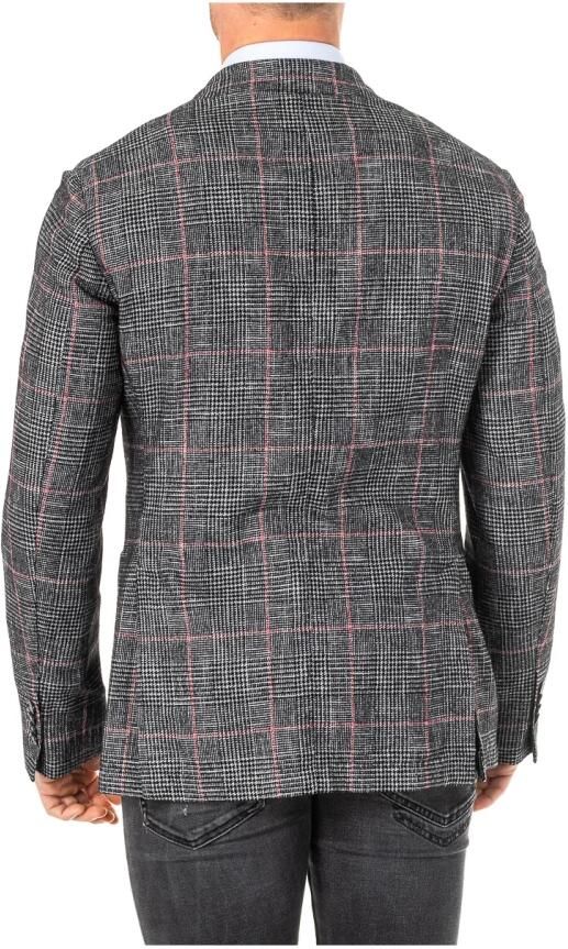 LA MARTINA Geruite Americana-jas met lange mouwen Black Heren - Foto 2