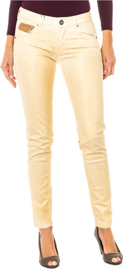 LA MARTINA Glanzende Skinny Broek voor Vrouwen Yellow Dames - Foto 3