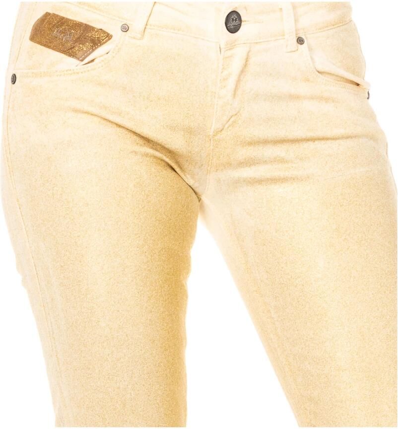 LA MARTINA Glanzende Skinny Broek voor Vrouwen Yellow Dames