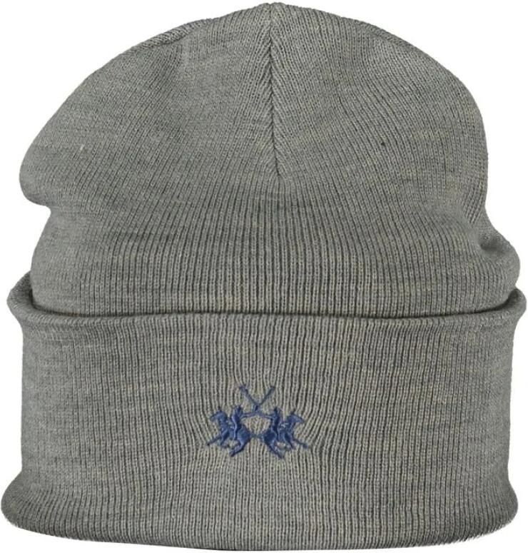 LA MARTINA Grijze Polyester Hoed & Pet met Borduurwerk Gray Heren