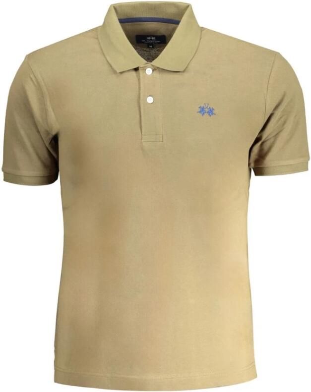 LA MARTINA Groen Katoenen Poloshirt met Korte Mouwen Green Heren