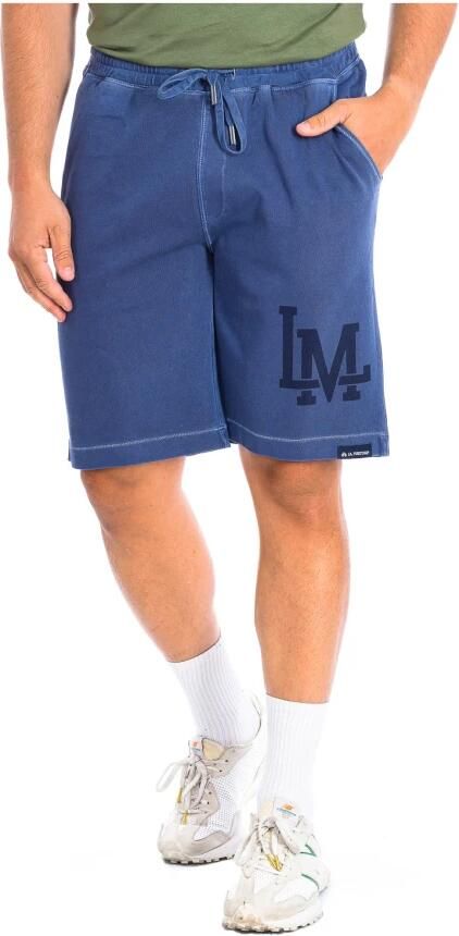 LA MARTINA Groene Katoenen Sportshorts Blue Heren - Foto 3