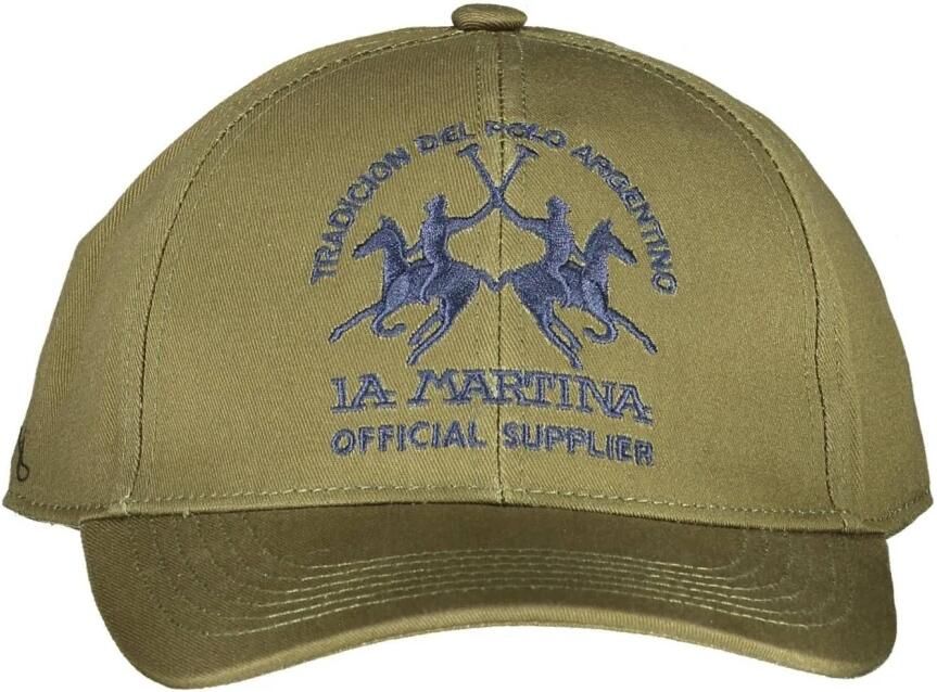 LA MARTINA Groene katoenen zonneklep met elegant borduurwerk Green Unisex - Foto 3