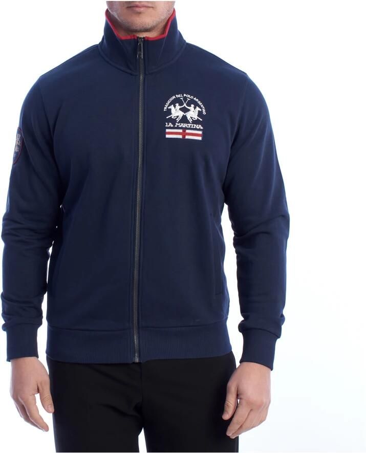 LA MARTINA Heren Zip-Up Sweatshirt met Klassiek Design Blue Heren - Foto 4