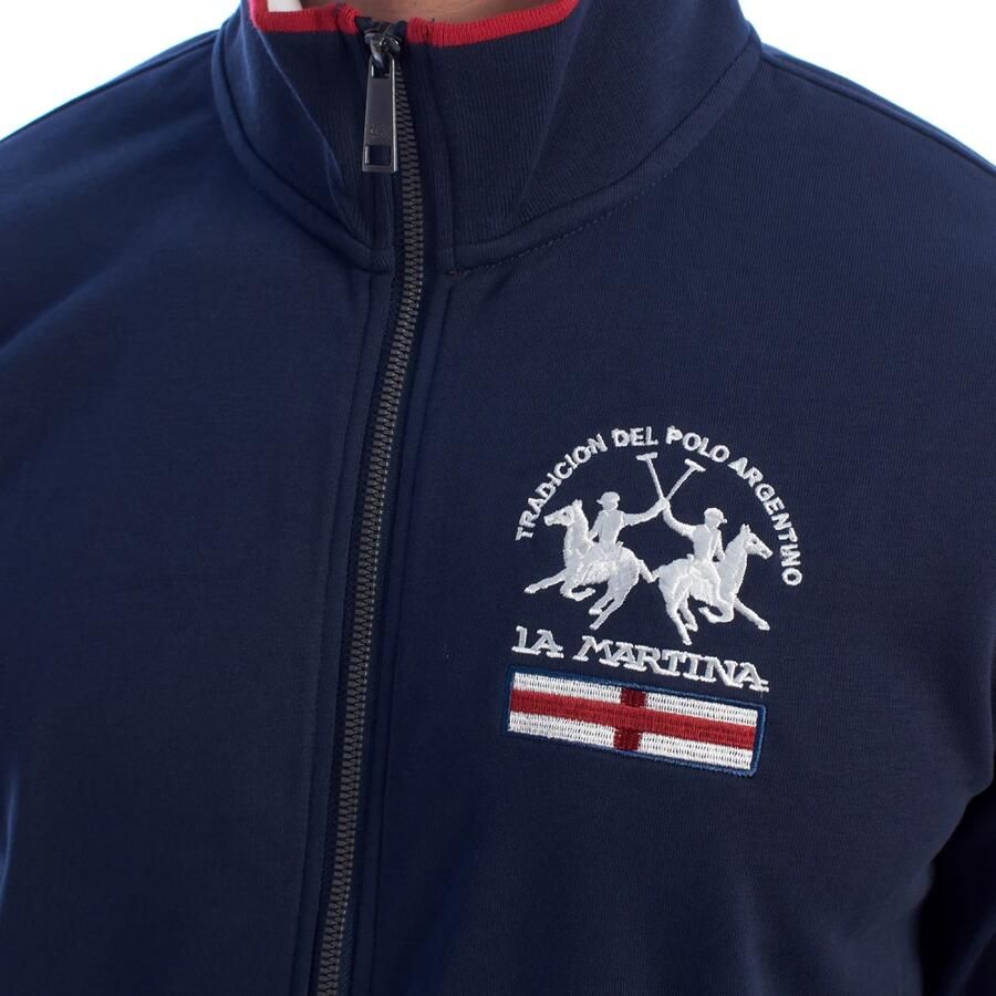 LA MARTINA Heren Zip-Up Sweatshirt met Klassiek Design Blue Heren