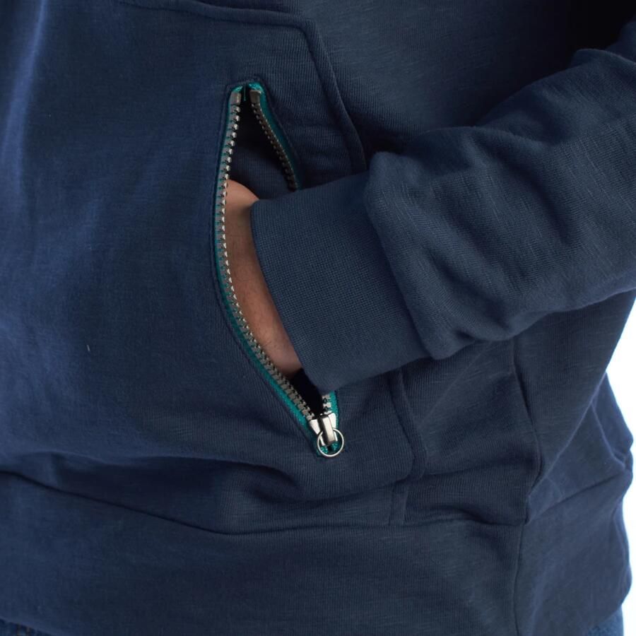 LA MARTINA Hoge hals rits sweatshirt Blue Heren