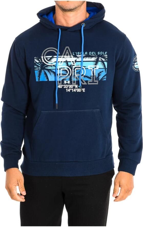LA MARTINA Hoodie met geborduurd logo Blue Heren - Foto 3