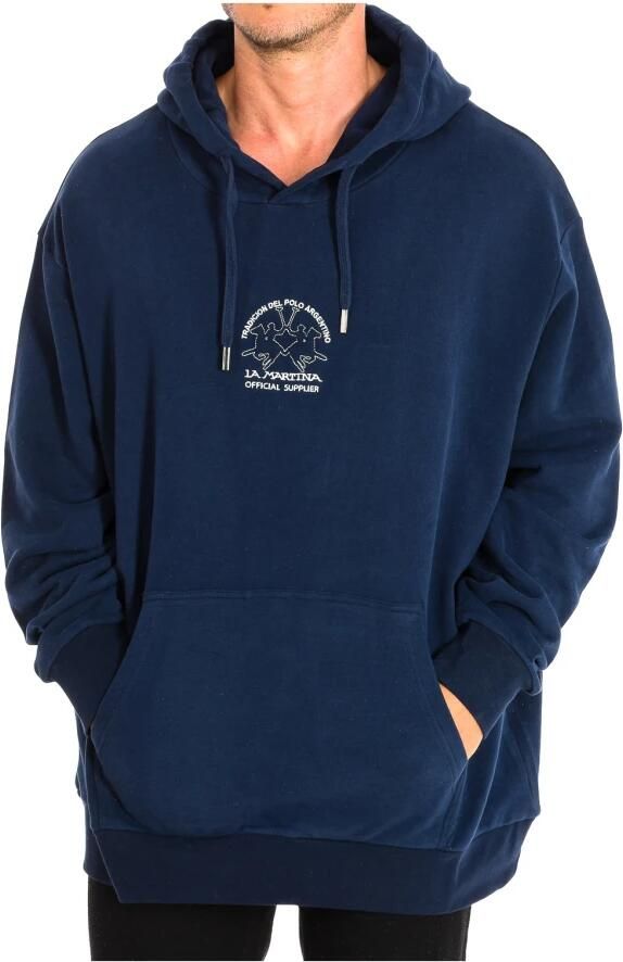 LA MARTINA Hoodie met geborduurd logo Blue Heren - Foto 3