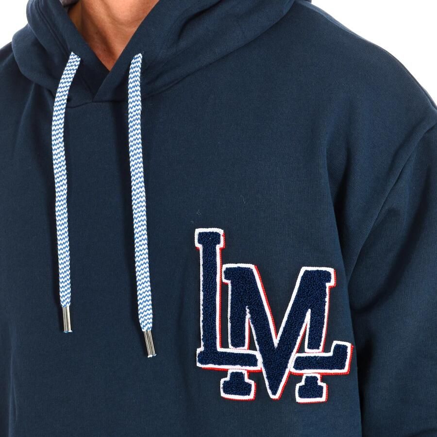LA MARTINA Hoodie met geborduurd logo Blue Heren
