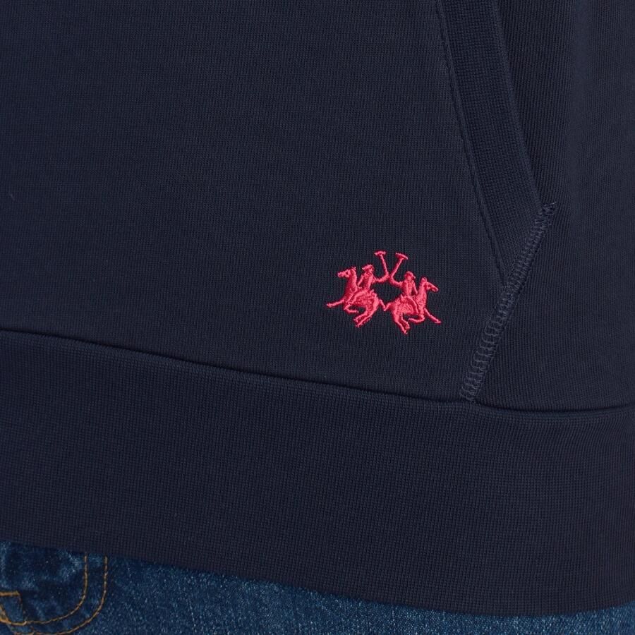 LA MARTINA Hoodie met rits en unieke graphics Blue Heren - Foto 3