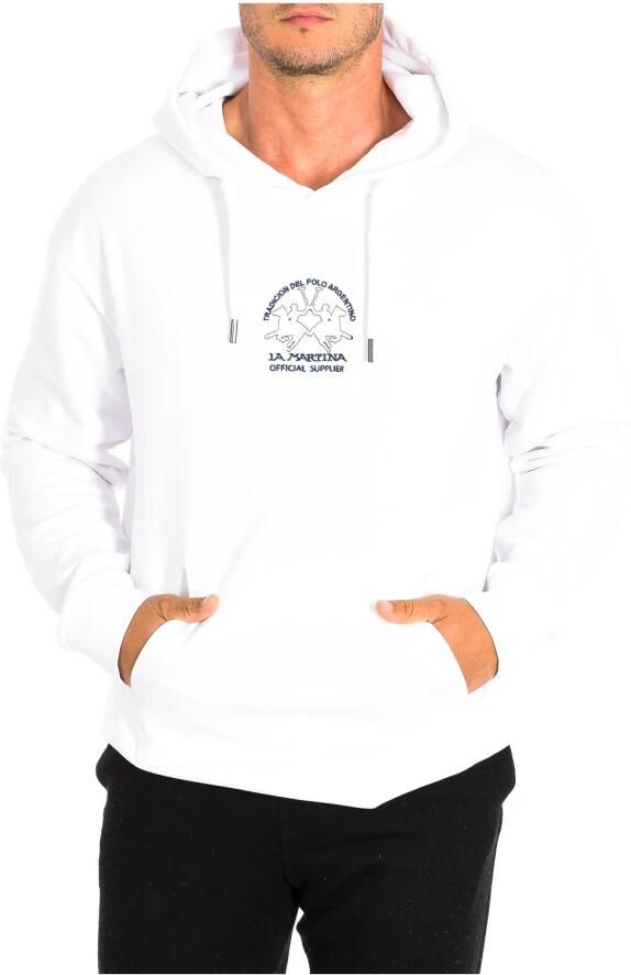LA MARTINA Hoodie met geborduurd logo Orange White Blue Heren - Foto 4