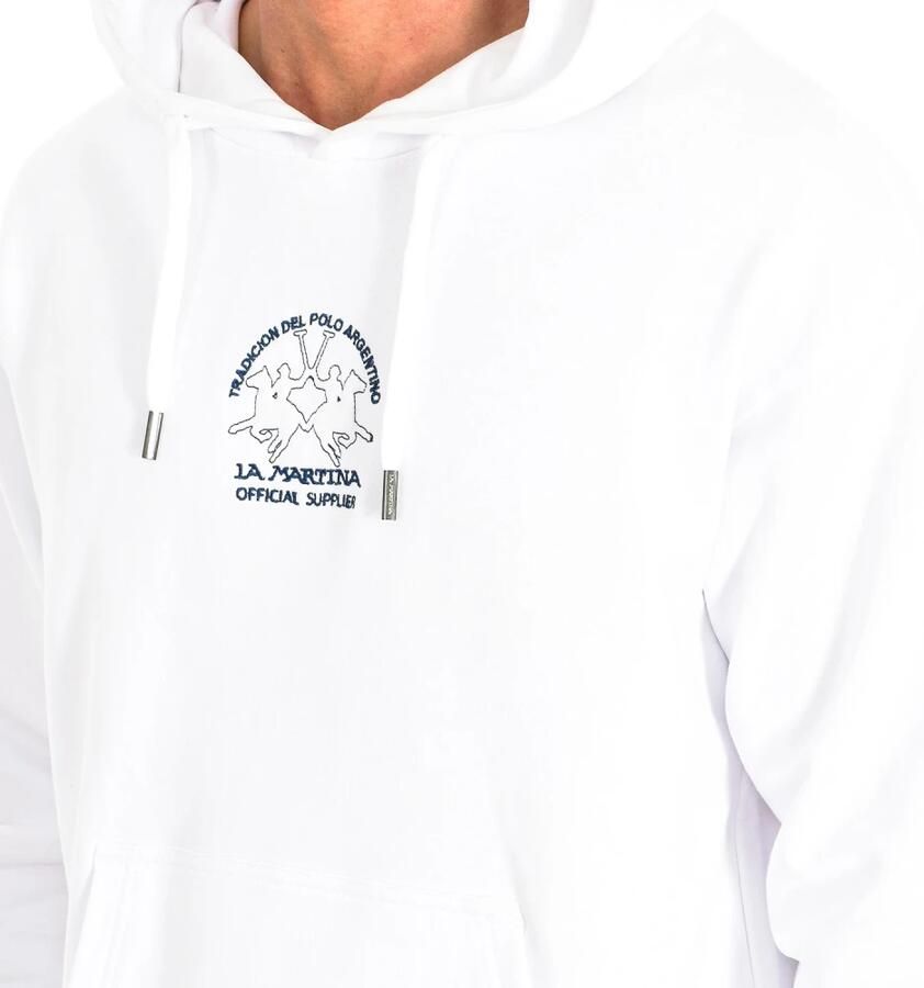 LA MARTINA Hoodie met geborduurd logo Orange White Blue Heren - Foto 2