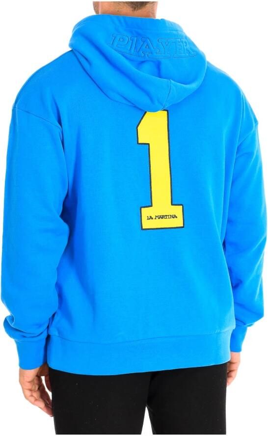 LA MARTINA Hoodie met geborduurd logo Orange White Blue Heren - Foto 5