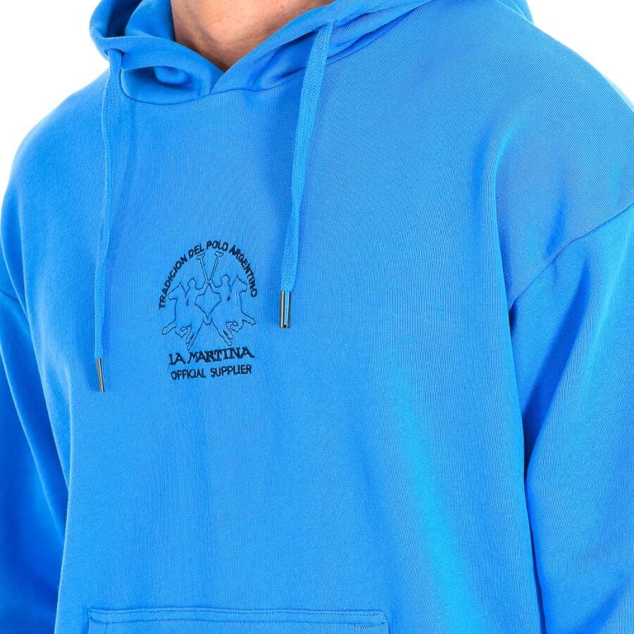 LA MARTINA Hoodie met geborduurd logo Orange White Blue Heren