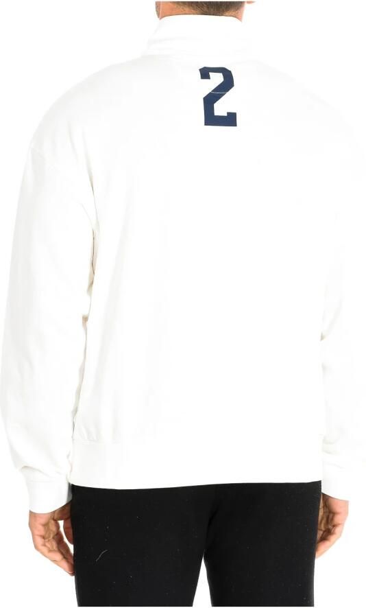 LA MARTINA Zip-up Sweatshirt met Reverskraag en Merkafbeeldingen White Heren - Foto 2