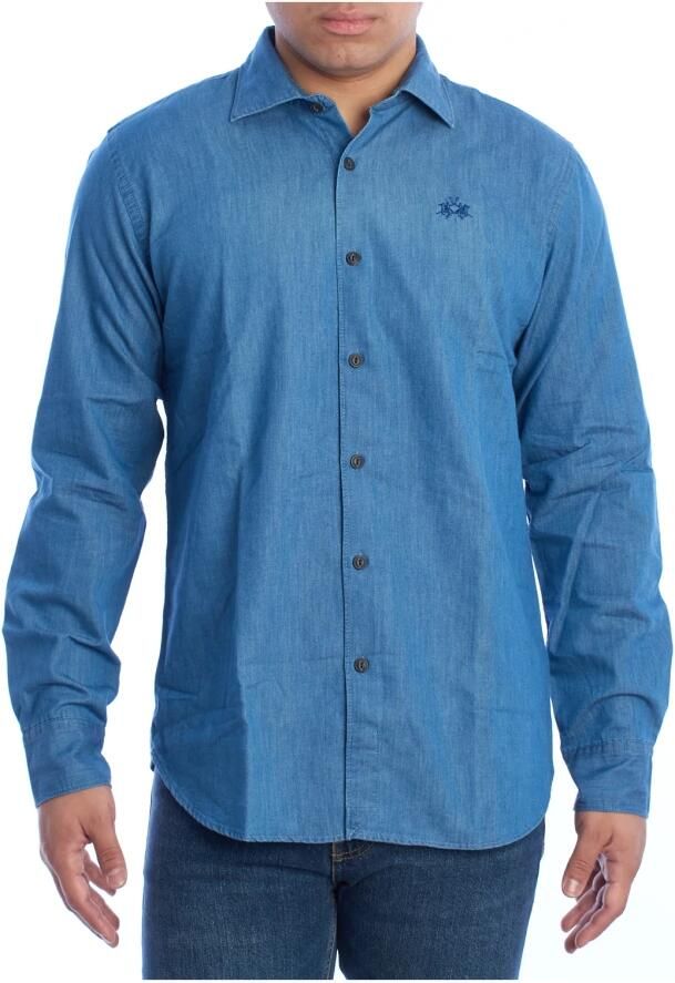 LA MARTINA Klassiek Denim Overhemd voor Mannen Blue Heren - Foto 4