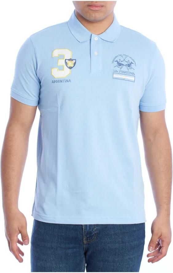 LA MARTINA Klassiek Heren Kortemouw Polo Shirt Blue Heren - Foto 4