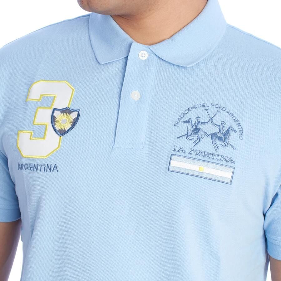 LA MARTINA Klassiek Heren Kortemouw Polo Shirt Blue Heren