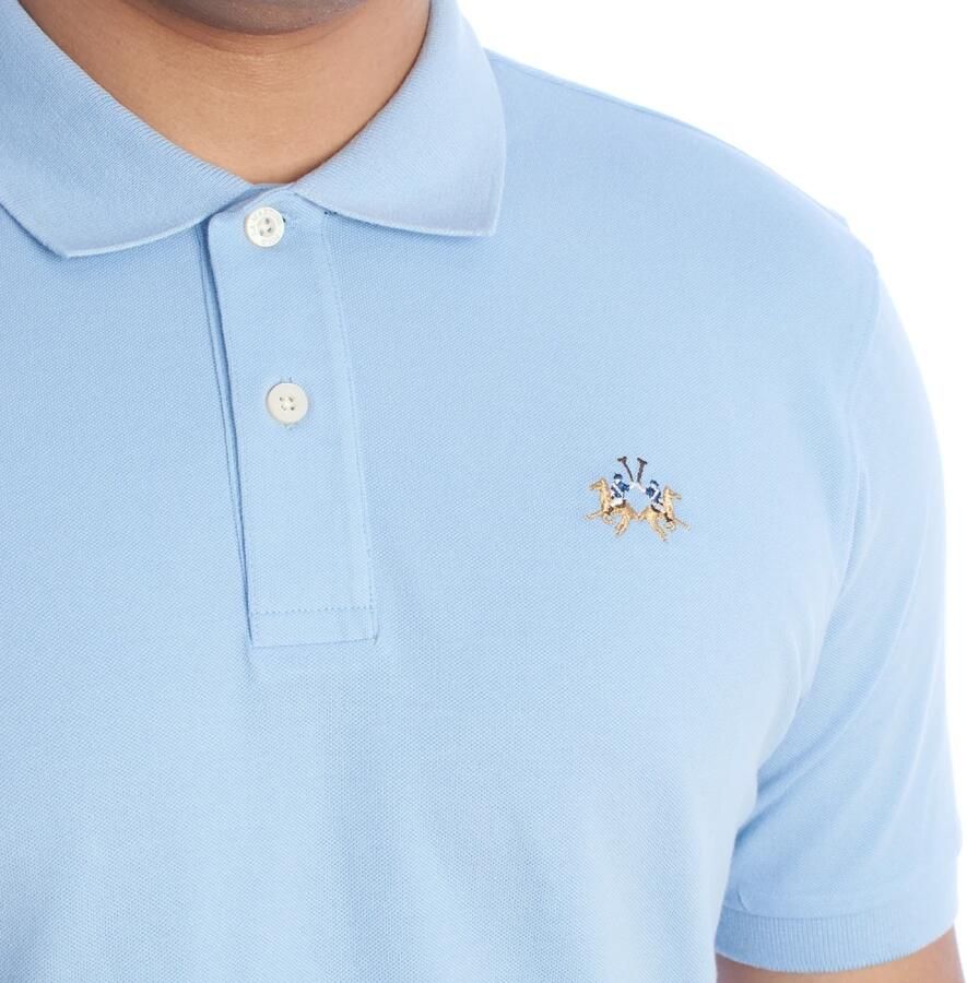 LA MARTINA Klassiek poloshirt met korte mouwen Blue Heren