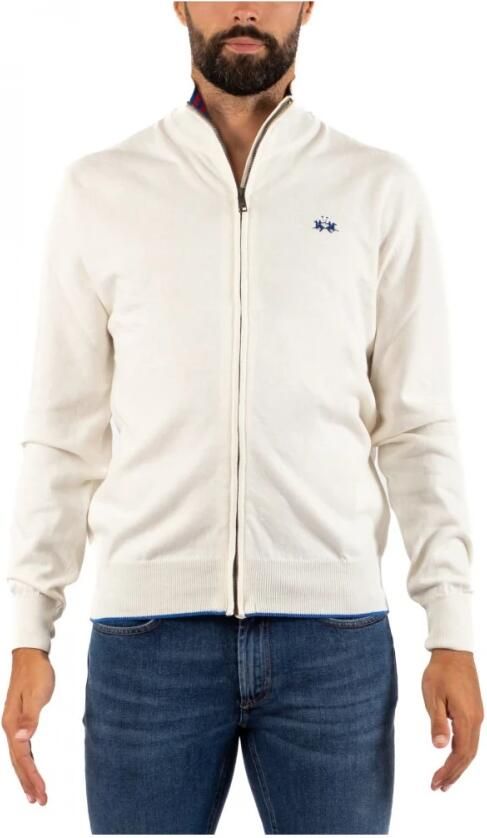 LA MARTINA Elegant wit fleece sweatshirt regular fit White Heren - Foto 4