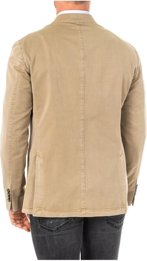 LA MARTINA Klassieke lange mouw reversblazer Beige Heren - Foto 2