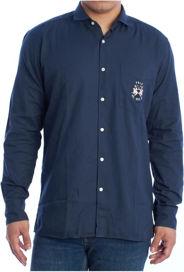 LA MARTINA Klassieke lange mouwen overhemd Blue Heren - Foto 4