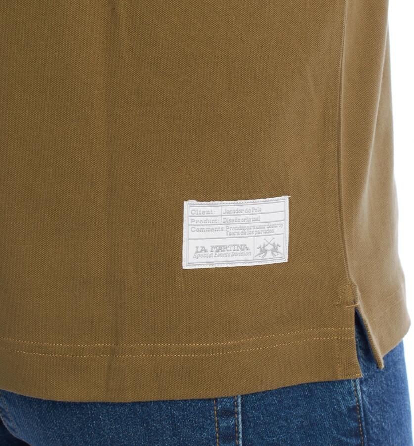 LA MARTINA Groene Polo Met Korte Mouwen Geborduurd Logo Green Heren