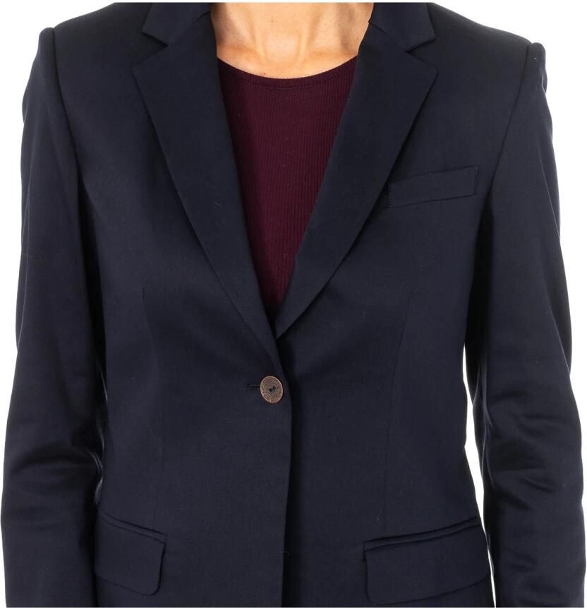 LA MARTINA Klassieke Navy Blauwe Lange Mouw Jas Blue Dames