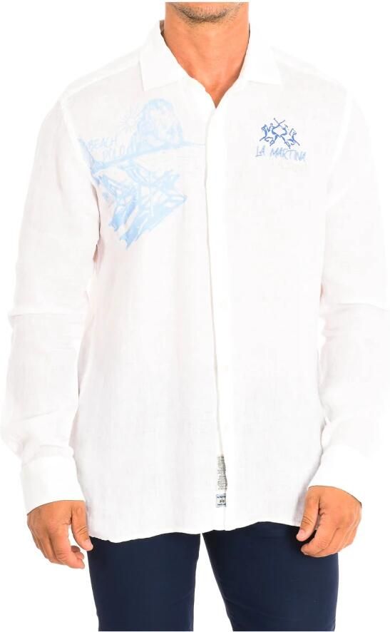 LA MARTINA Klassieke pasvorm lange mouwen shirt White Heren - Foto 3