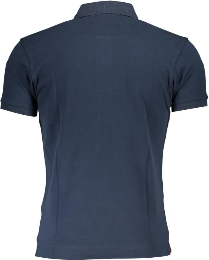 LA MARTINA Elegant Blauw Slim-Fit Polo met Contrasterende Details Blue Heren