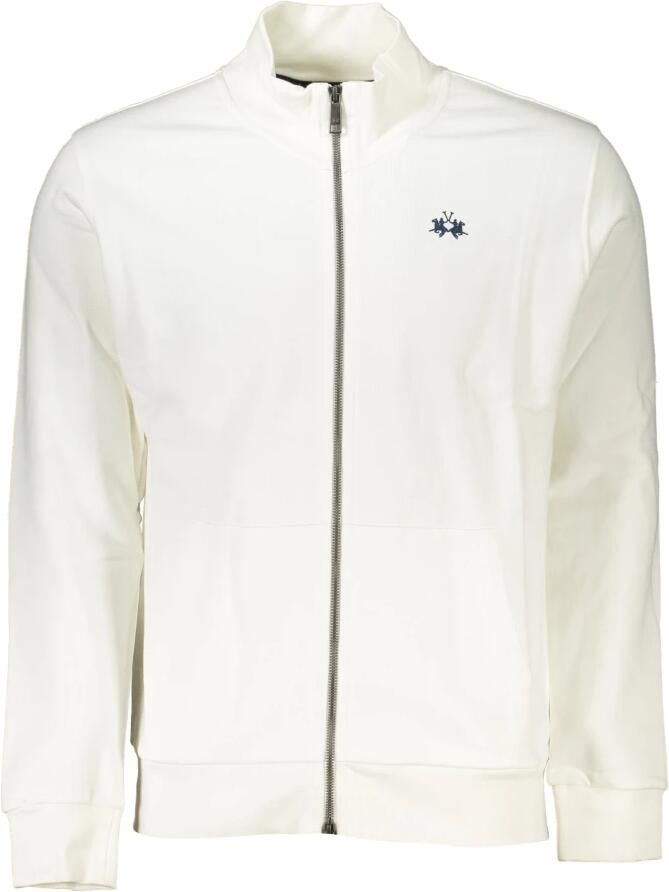 LA MARTINA Elegant wit fleece sweatshirt regular fit White Heren