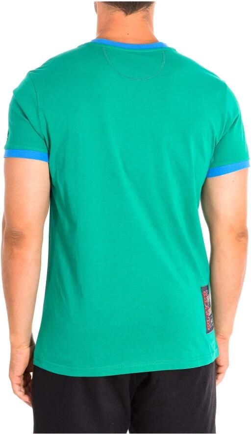 LA MARTINA Korte Mouw T-Shirt in Wit-Geel Green Heren - Foto 2