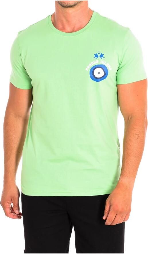 LA MARTINA Korte mouwen T-shirt in groen Green Heren - Foto 3