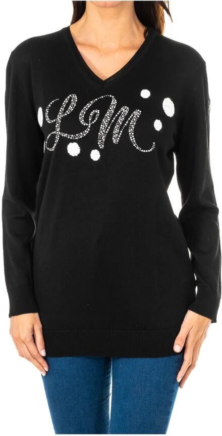 LA MARTINA Lange Mouw Jersey met Origineel Ontwerp Black Dames - Foto 3