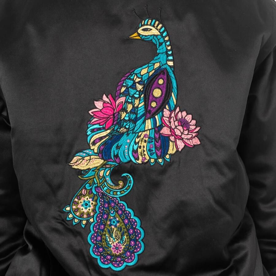 LA MARTINA Lange mouwen jas zwart dubbele ritssluiting Black Dames