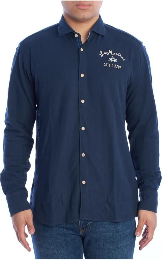 LA MARTINA Lange mouwen overhemd Elegant Casual Design Blue Heren - Foto 3