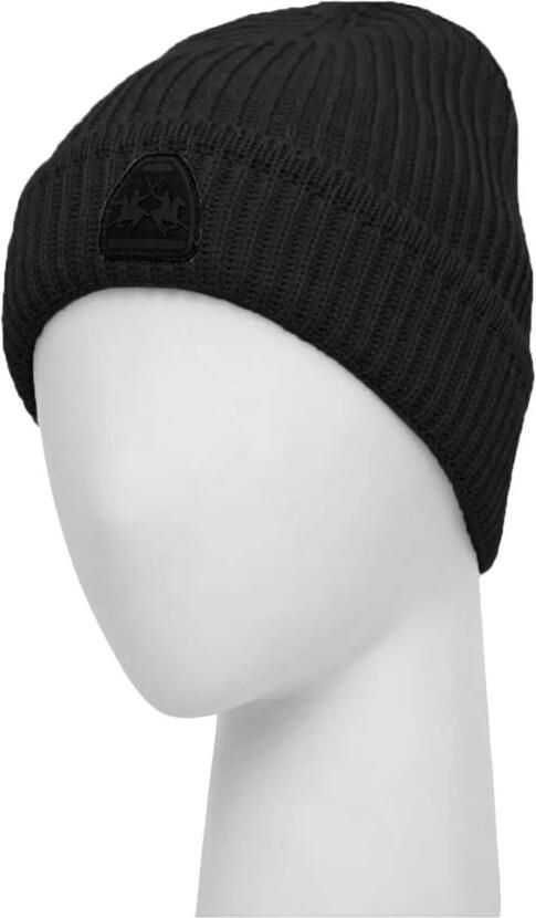 LA MARTINA Mannen Acryl Logo Beanie Hoed Black Unisex - Foto 2