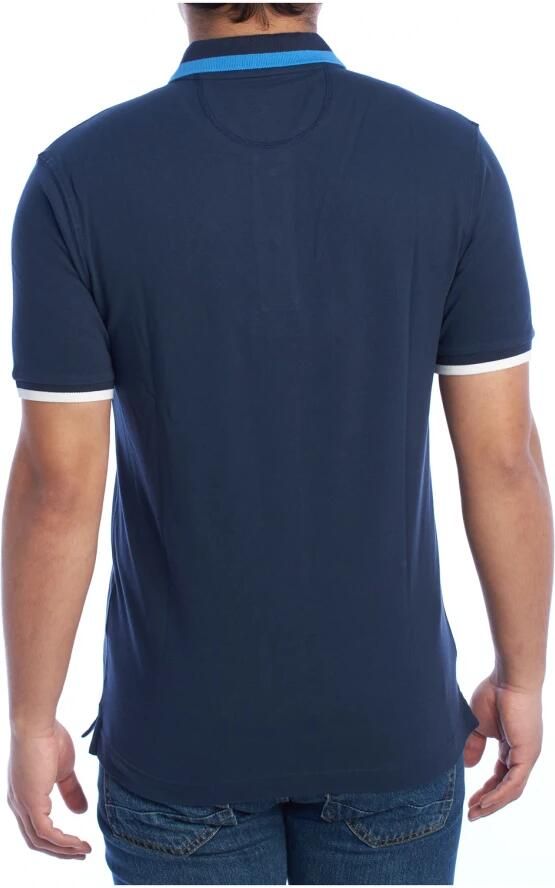 LA MARTINA Blauw Katoenen Poloshirt Korte Mouwen Regular Fit Blue Heren - Foto 3