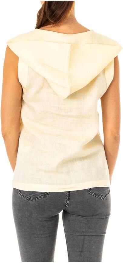 LA MARTINA Mouwloze Hoodie van Linnen Yellow Dames - Foto 2