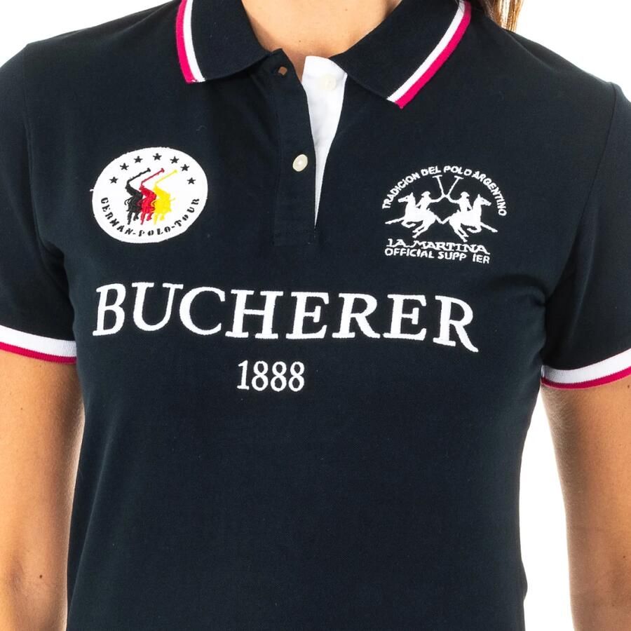 LA MARTINA Navy Blauw Korte Mouw Polo Shirt Blue Dames