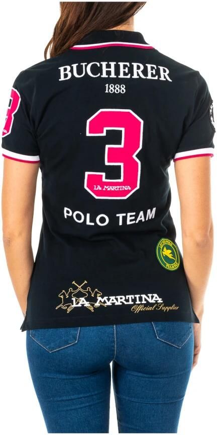 LA MARTINA Navy Blauw Korte Mouw Polo Shirt Blue Dames - Foto 2