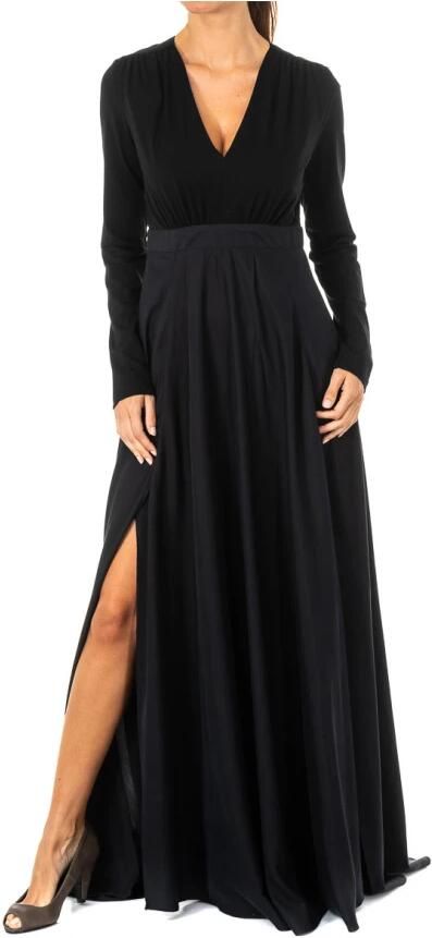 LA MARTINA Navy Blauwe Jurk met Lange Mouwen en Ritssluiting Black Dames - Foto 3