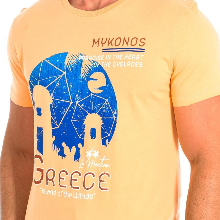 LA MARTINA Oranje T-shirt met Korte Mouwen Orange Heren