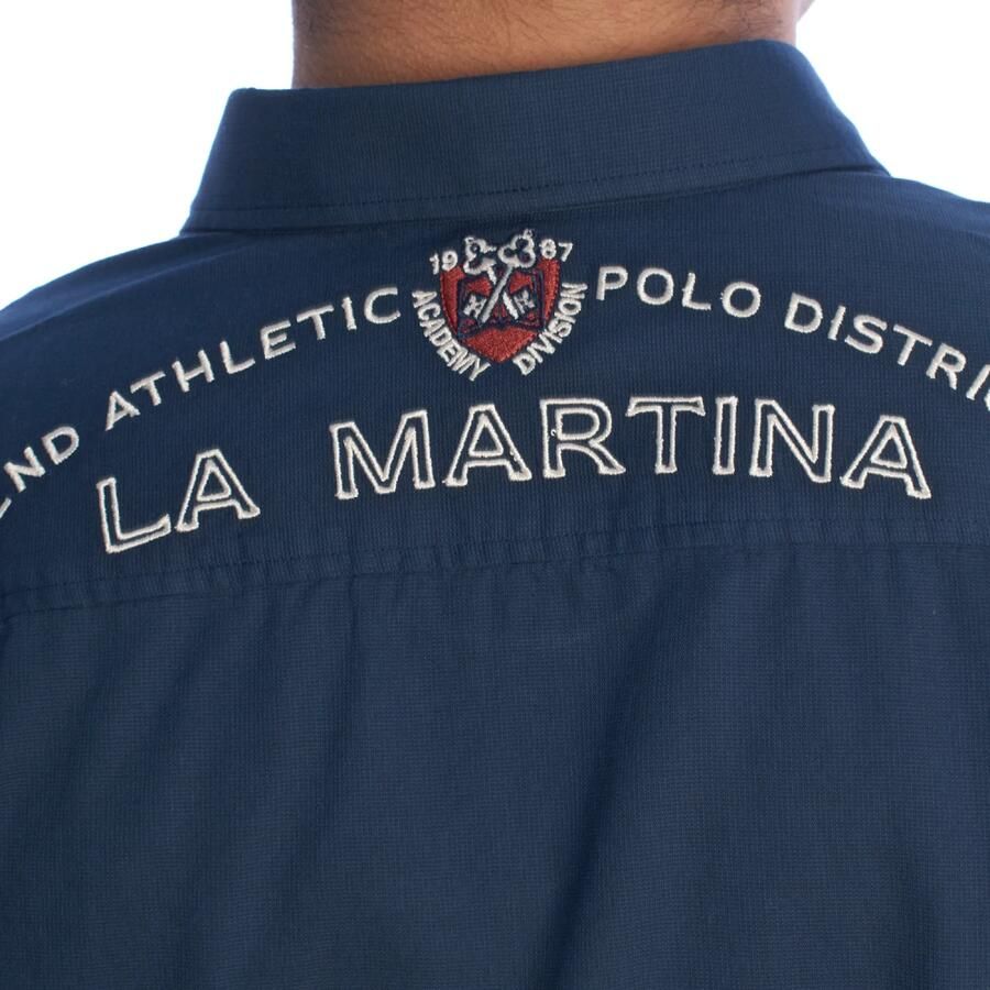 LA MARTINA Overhemd met lange mouwen en geborduurde details Blue Heren - Foto 2