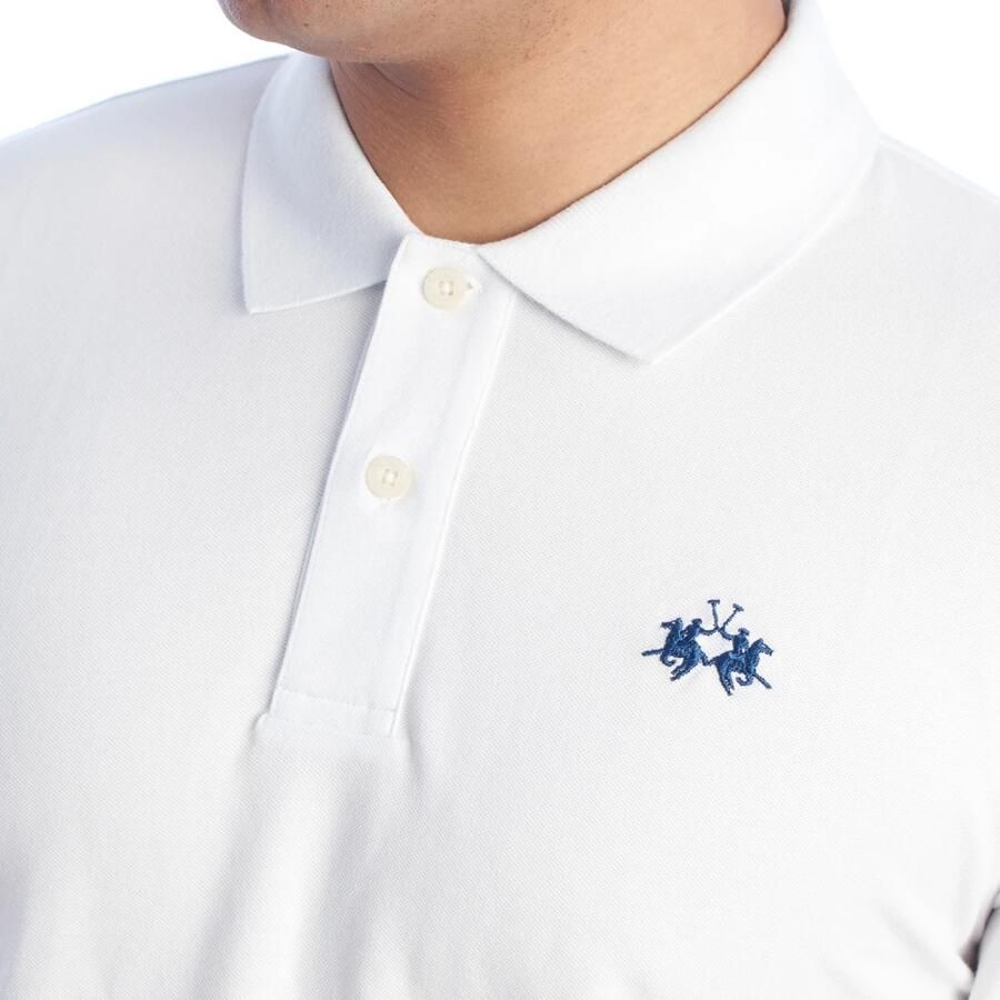 LA MARTINA Polo met korte mouwen en iconisch borduursel White Heren