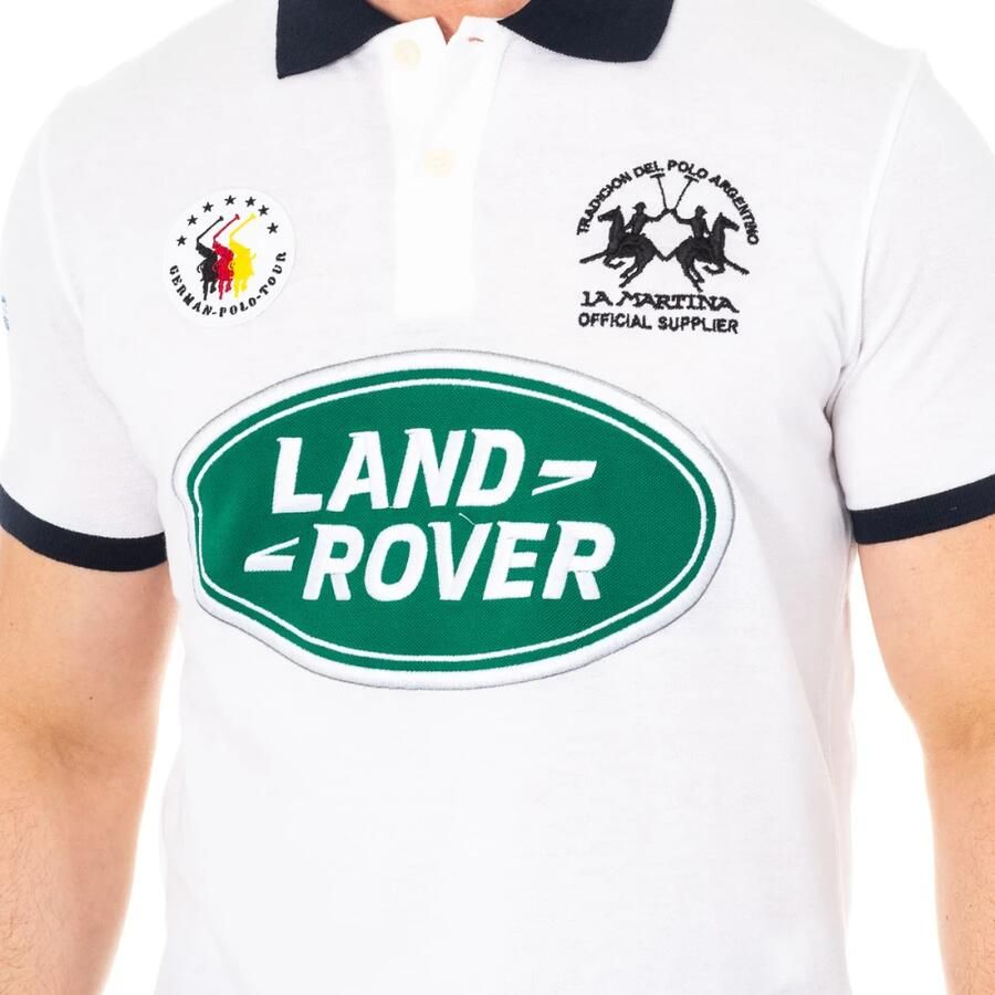 LA MARTINA Polo met Korte Mouwen en Origineel Ontwerp White Heren