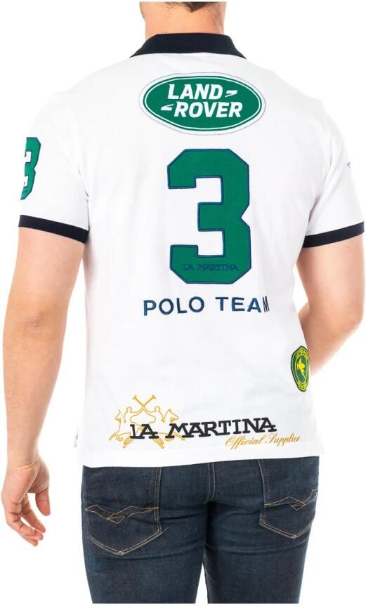 LA MARTINA Polo met Korte Mouwen en Origineel Ontwerp White Heren - Foto 2
